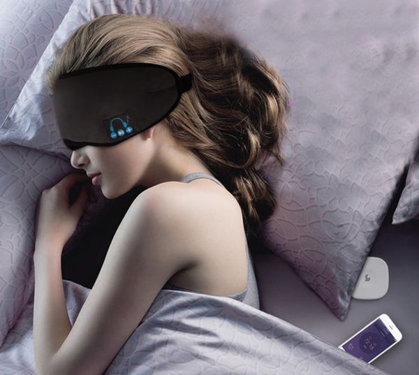 Bluetooth 5.0 Sleeping Eye Mask with Built-in Speakers Microphone, for Home, Office and Travel