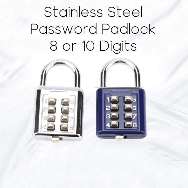 10-Digit Push Button Anti-theft Padlock, for Gym, Luggage, Drawer, Cabinet, Door and More