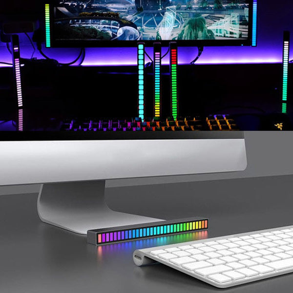 RGB LED Sound Reactive Multi-Color Rhythm Light Bar, for Party, Music, Gaming & More