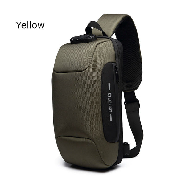 Most Secure Anti-theft Sling Backpack With 3-Digit Lock, Large Capacity & USB Charging Port