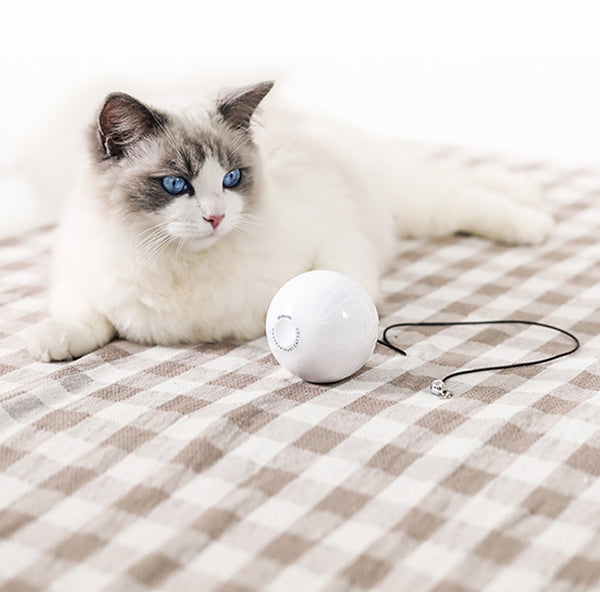 Smart Automatic Interactive Cat Ball With 360° Self Rotating, Build-in Red Laser & Metal Bell