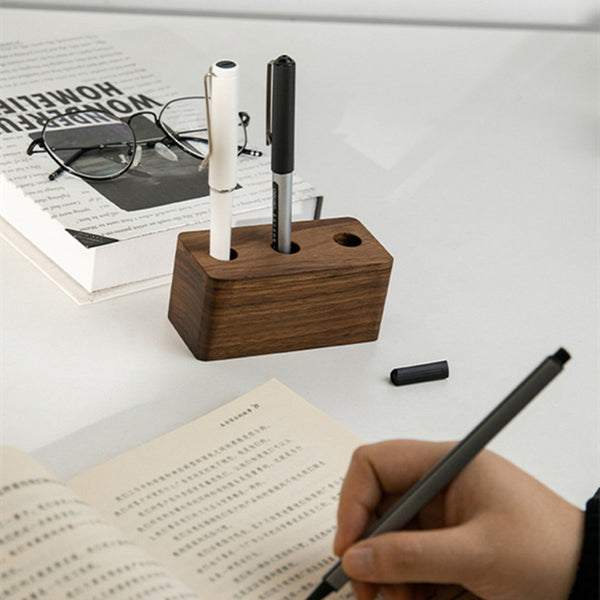 Luxury Walnut Wood Pen Holder