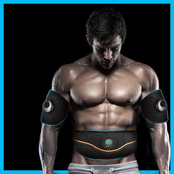 Rechargeable Home Smart EMS Abdominal Belt, with Fastening, Breathable Mesh, 6 Modes and 9 Strengths, for Home, Office & Gym