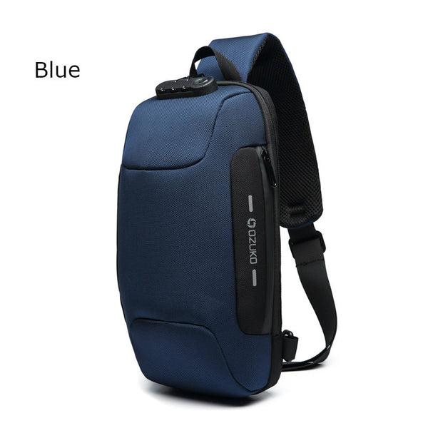 Most Secure Anti-theft Sling Backpack With 3-Digit Lock, Large Capacity & USB Charging Port