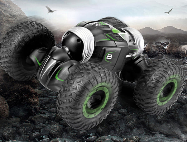 Rechargeable 4WD Stunt Off-road Remote Control Car with Lithium Battery, Rubber Vacuum Tires, Suitable for Driving on Various Bumpy Roads, for Adults and Children