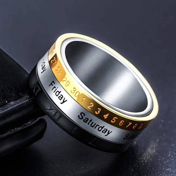 The Titanium Steel Multi-layer Rotating Ring - Stylish and A Little Fun