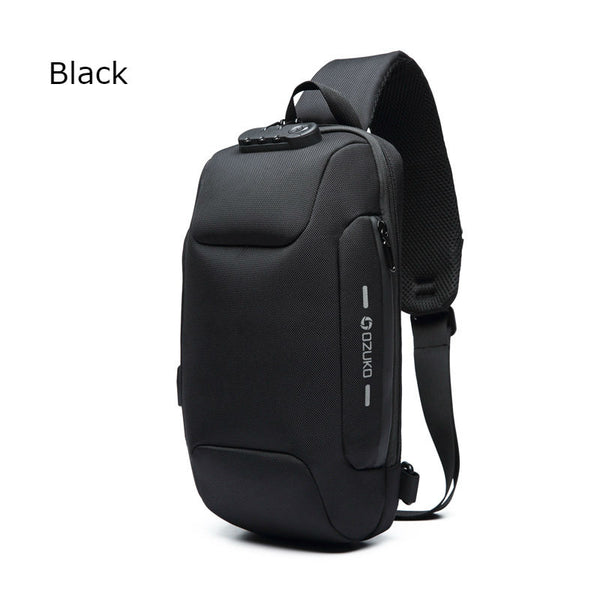 Most Secure Anti-theft Sling Backpack With 3-Digit Lock, Large Capacity & USB Charging Port