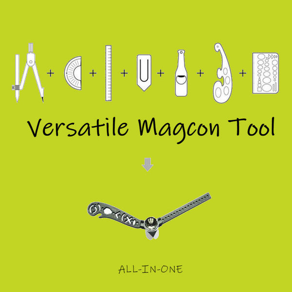 Multi-Function EDC Drawing Tool With Curved Ruler & Protractor For Designers, Artists & Architects