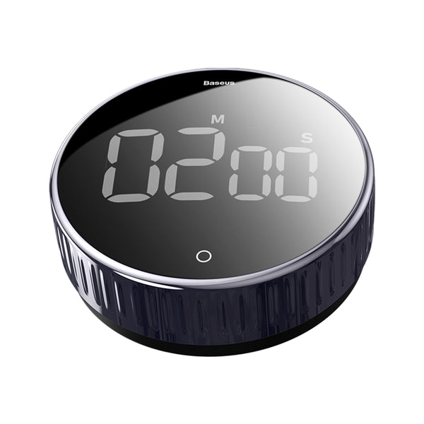 Rotation Countdown Timer with LED Round Screen Digital Display, Rotate to Adjust Figure, Adjustable Sound Reminder & Magnetic Installation, for Work, Study, Cook, Yoga & More