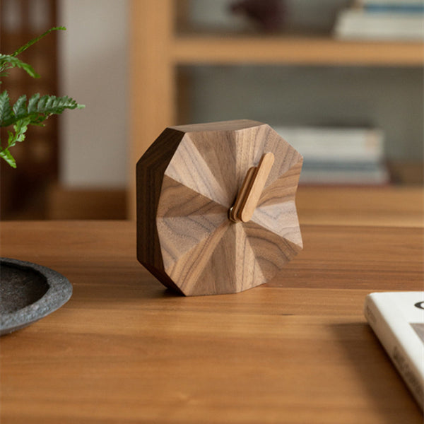 Solid Wood Creative Angular Clock