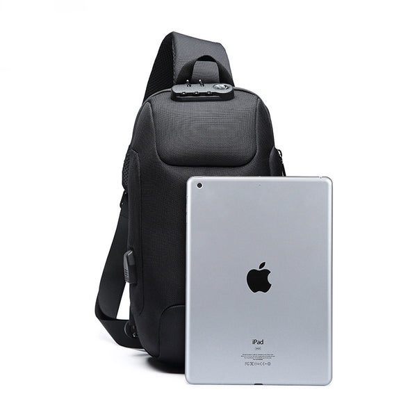 Most Secure Anti-theft Sling Backpack With 3-Digit Lock, Large Capacity & USB Charging Port