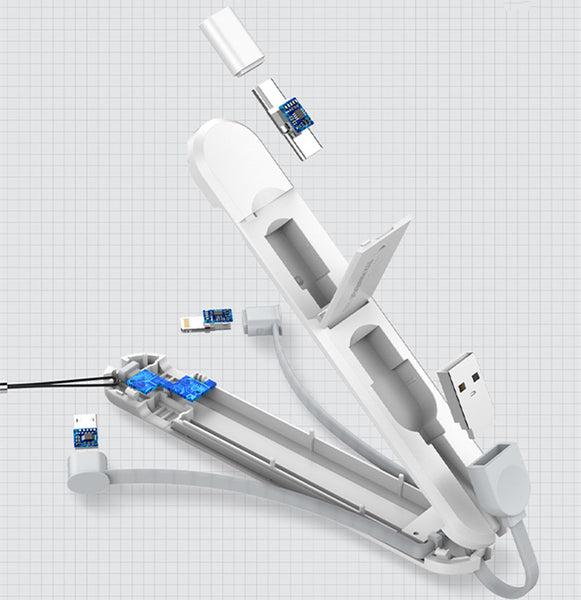 3-in-1 Retractable Data Cable