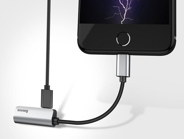 Lightning to Lightning/3.5mm Headphone Jack Adapter - Charge Your iPhone and Listen to Music!