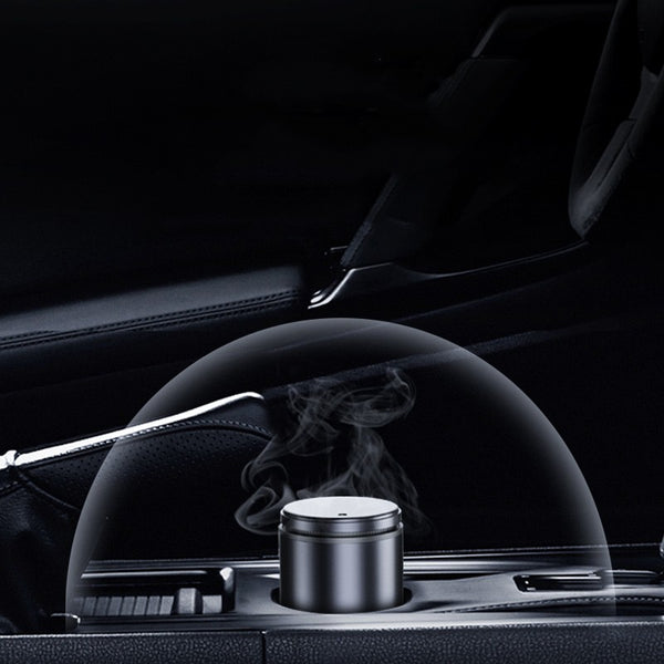 Multi-functional Covered And Illuminated Car Ashtray