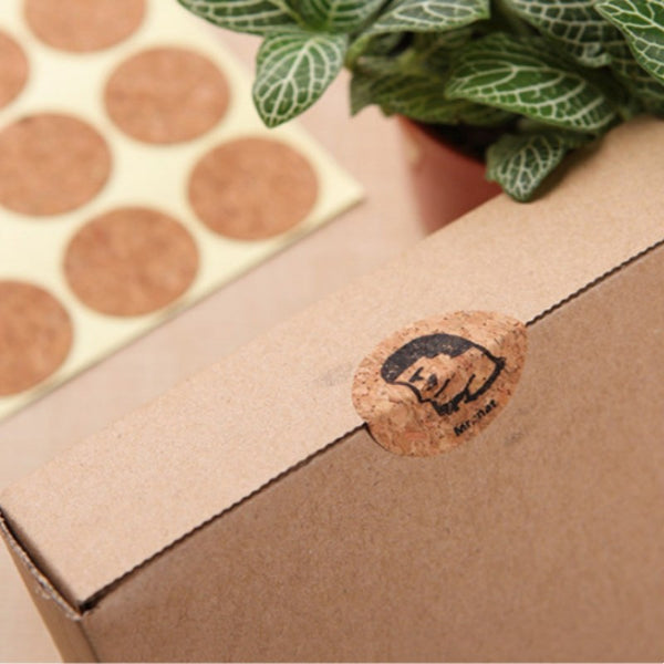 Wooden Self-Adhesive Sticker Labels With Writable Surface